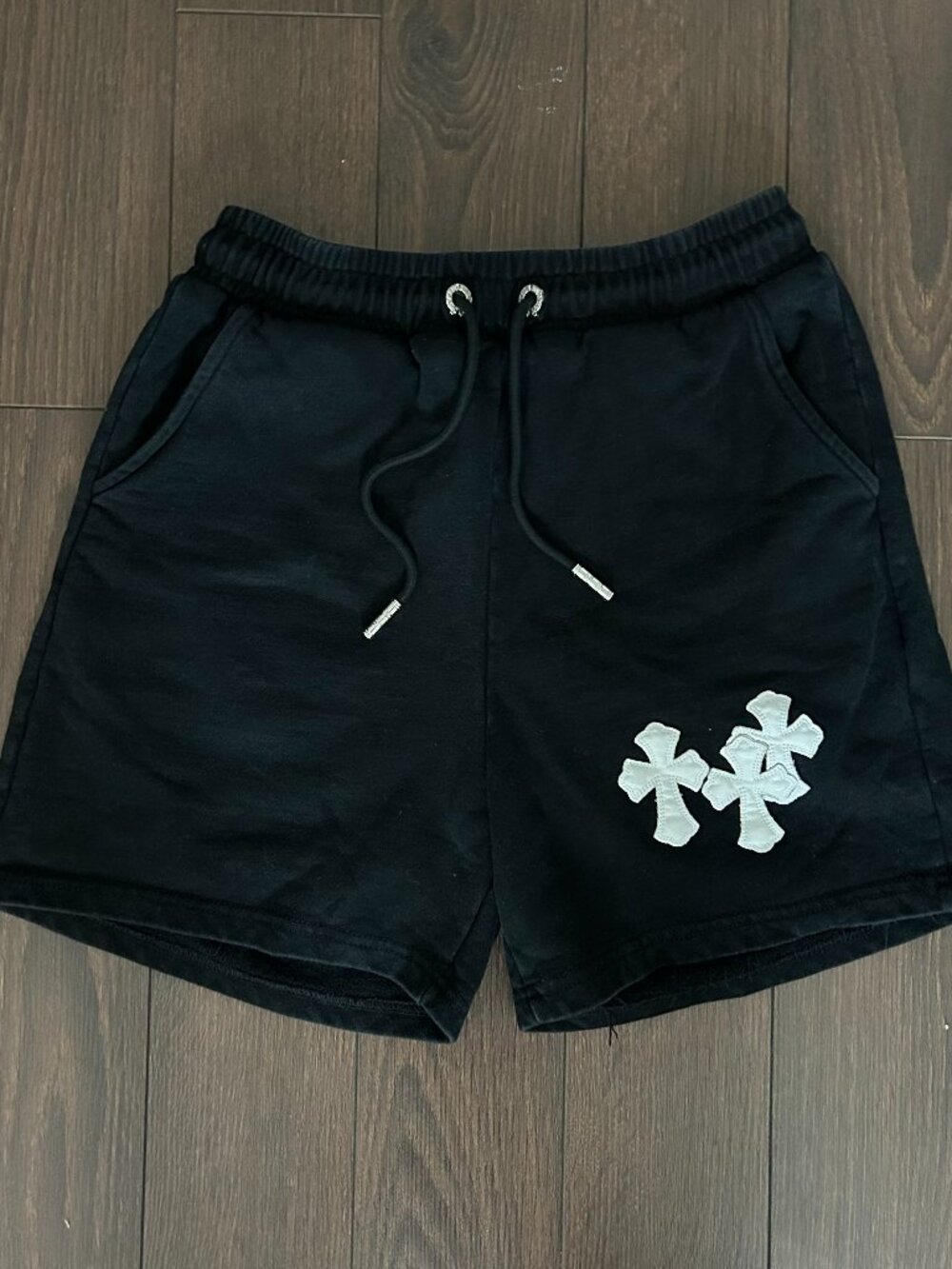 Chrome Hearts Triple Patent Leather Cross Shorts Size S